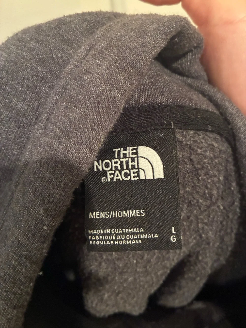 The North Face Charcoal Gray Pullover Hoodie with Logo Patch